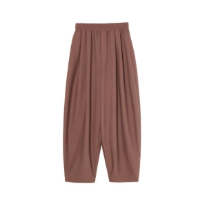 Cropp - Brązowe spodnie baggy z wiskozą - brązowy
