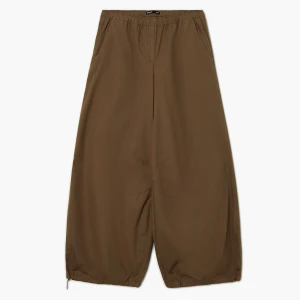 Cropp - Brązowe spodnie wide leg z bawełny - brązowy