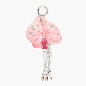 Cropp - Brelok storczyk z metalowymi detalami - różowy
