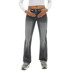 Cropp - Ciemne jeansy straight - czarny
