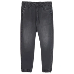 Cropp - Ciemnoszare jeansowe joggery - szary