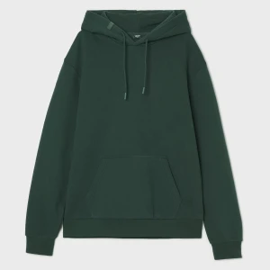 Cropp - Ciemnozielona bluza regular z kapturem - zielony