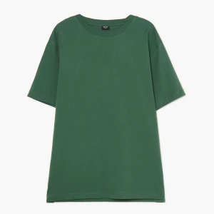 Cropp - Ciemnozielona koszulka basic - zielony