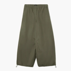 Cropp - Ciemnozielone spodnie wide leg z bawełny - zielony