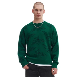 Cropp - Ciemnozielony sweter Rick and Morty - zielony