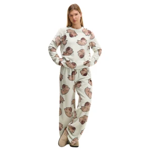 Cropp - Ciepła jasnozielona piżama w kapibary - zielony