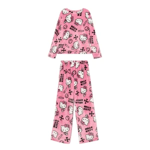 Cropp - Ciepła różowa piżama Hello Kitty - różowy