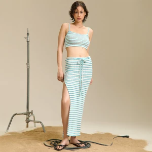 Zdjęcie produktu Cropp - Crop top na ramiączkach typu crochet - turkusowy