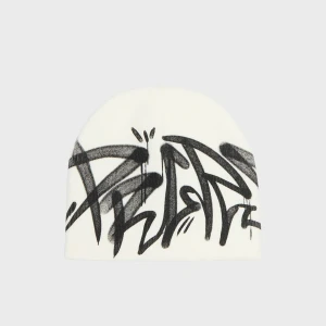 Cropp - Czapka beanie z motywem graffiti - biały