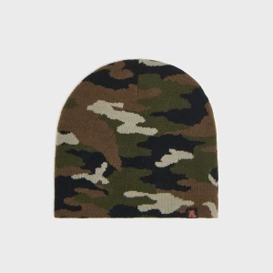 Cropp - Czapka beanie z nadrukiem moro - zielony