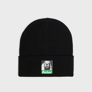 Cropp - Czapka beanie z naszywką bobra - czarny