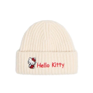 Cropp - Czapka beanie z naszywką Hello Kitty - kremowy