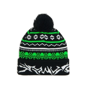 Cropp - Czapka beanie z pomponem - zielony