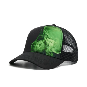 Cropp - Czapka bejsbolówka z rentgenem czaszki - zielony