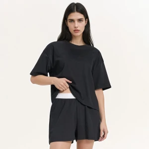 Cropp - Czarna bawełniana piżama - czarny