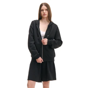 Cropp - Czarna bluza basic z kapturem - czarny