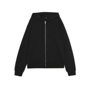 Cropp - Czarna bluza basic z kapturem - czarny