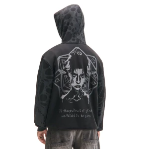 Cropp - Czarna bluza hoodie Arcane - czarny