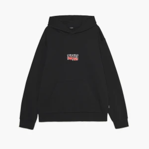 Cropp - Czarna bluza hoodie z kaczkami - czarny