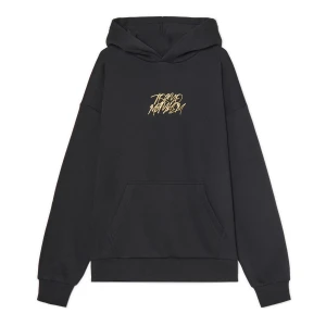 Cropp - Czarna bluza hoodie ze smokiem - czarny