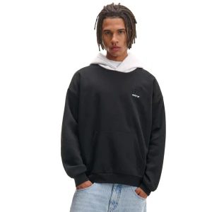 Cropp - Czarna bluza z białym kapturem - czarny