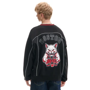 Zdjęcie produktu Cropp - Czarna bluza z hokejowym motywem - czarny