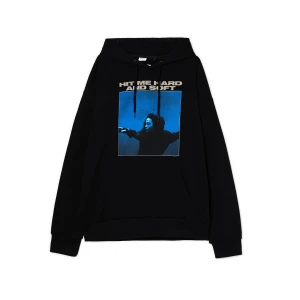 Cropp - Czarna bluza z kapturem Billie Eilish - czarny