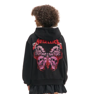 Cropp - Czarna bluza z kapturem Metallica - czarny