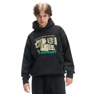 Zdjęcie produktu Cropp - Czarna bluza z kapturem Rick and Morty - czarny