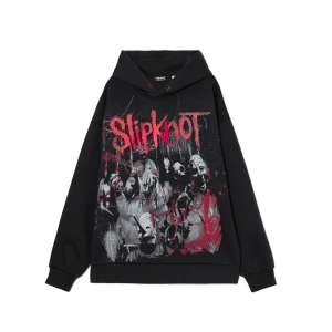 Cropp - Czarna bluza z kapturem Slipknot UNISEX - czarny
