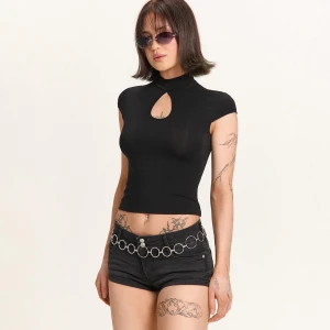 Cropp - Czarna bluzka w stylu qipao - czarny
