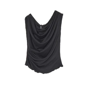 Cropp - Czarna bluzka z marszczeniami - czarny