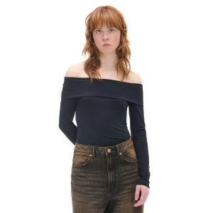 Cropp - Czarna bluzka z odkrytymi ramionami - czarny