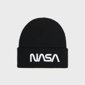 Cropp - Czarna czapka beanie NASA - czarny