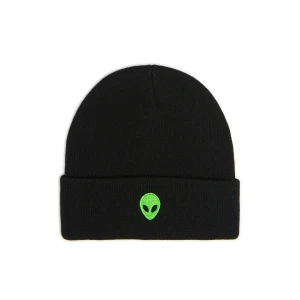 Cropp - Czarna czapka beanie z motywem ufo - czarny