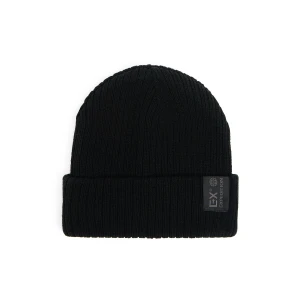Cropp - Czarna czapka beanie z naszywką - czarny