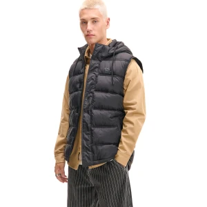 Cropp - Czarna kamizelka z odpinanym kapturem - czarny