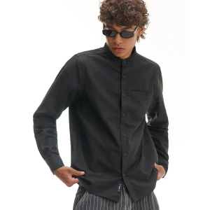 Cropp - Czarna koszula regular ze stójką - czarny