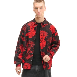 Cropp - Czarna koszula z dziewczyną anime - czarny