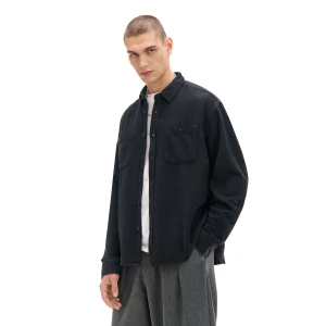 Cropp - Czarna koszula z postrzępieniami - czarny