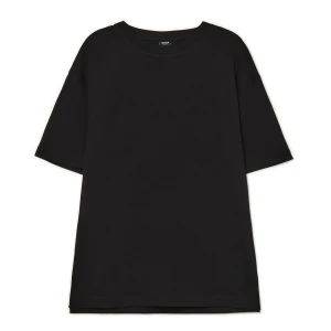 Cropp - Czarna koszulka basic relaxed fit - czarny