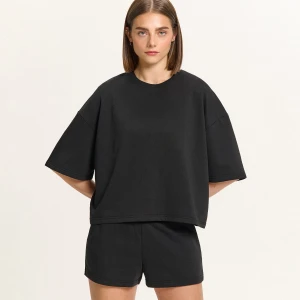Zdjęcie produktu Cropp - Czarna koszulka basic typu boxy - czarny