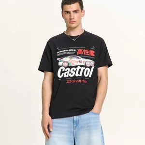 Zdjęcie produktu Cropp - Czarna koszulka Castrol - czarny