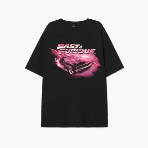 Zdjęcie produktu Cropp - Czarna koszulka Fast & Furious - czarny