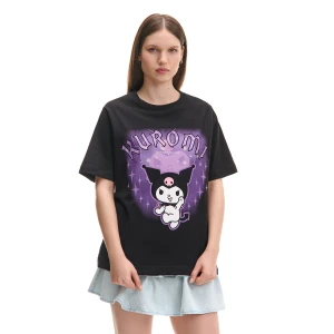 Cropp - Czarna koszulka Kuromi - czarny