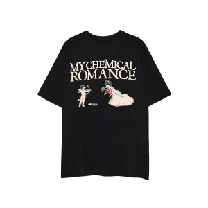 Cropp - Czarna koszulka oversize z My Chemical Romance - czarny