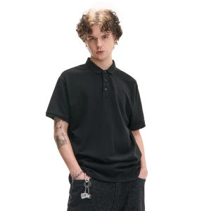 Cropp - Czarna koszulka polo - czarny