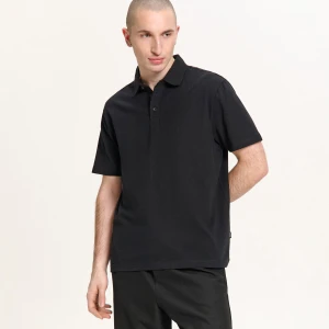Cropp - Czarna koszulka polo - czarny