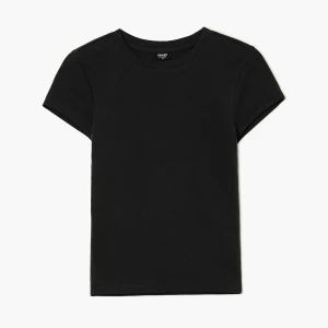 Cropp - Czarna koszulka slim - czarny