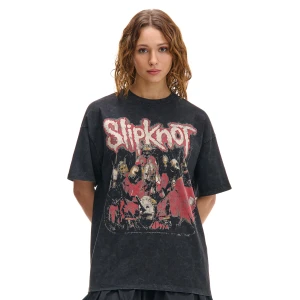 Cropp - Czarna koszulka Slipknot UNISEX - czarny